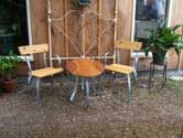 Galvanized, with concrete table top